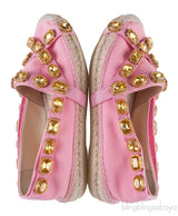 Pepita Pink Canvas Crystal Espadrille