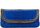 Blue Electric Python Clutch