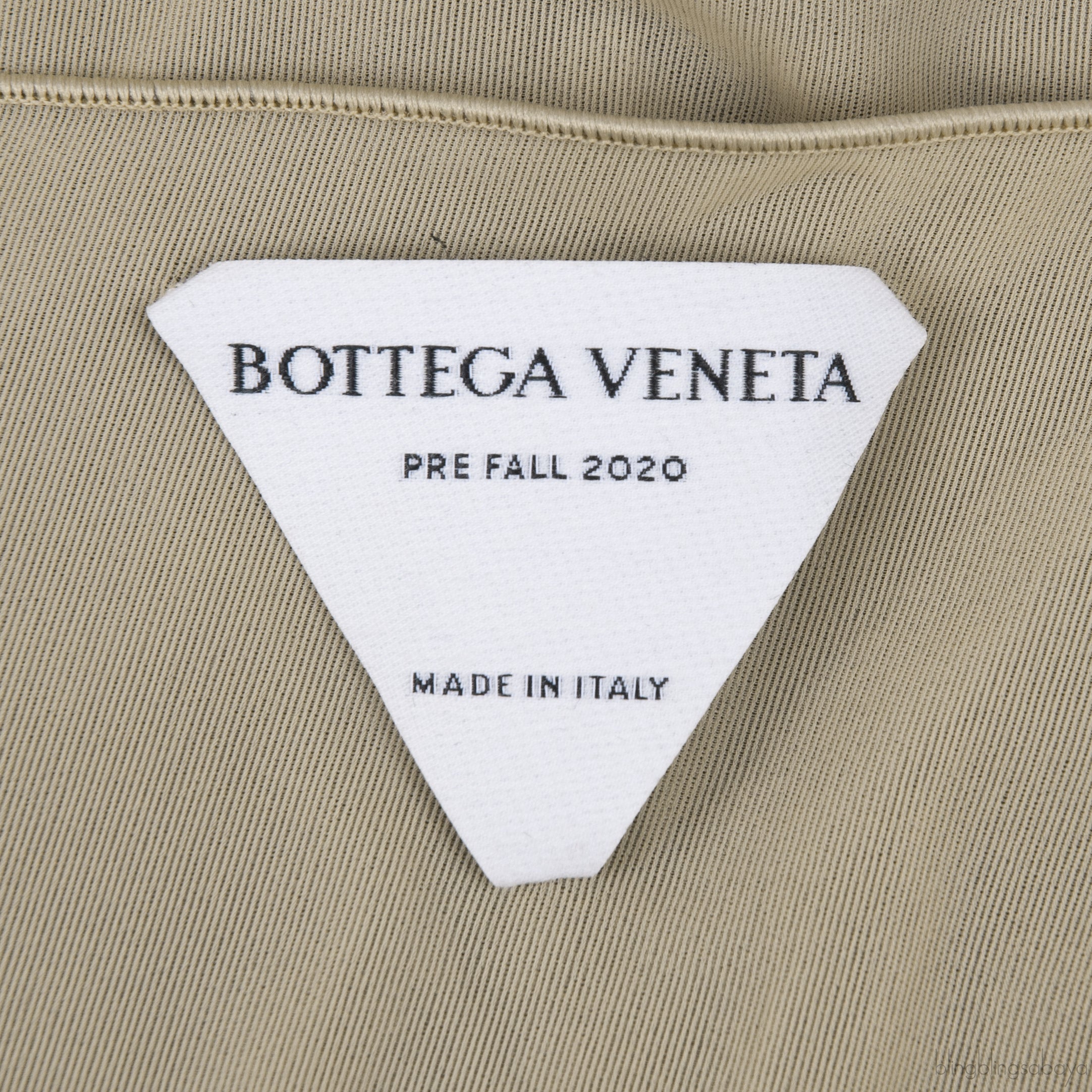 Bottega Veneta Olive Green V-neck Dress