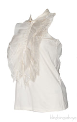 Sleeveless Ruffled Blouse