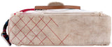 Beige Graffiti Canvas Tote