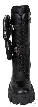 Black Monolith Leather Boots