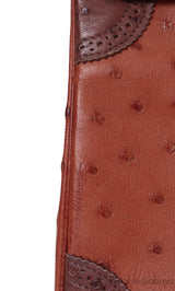 Hermes Kelly 32 Ghillies Rouge H Sunset and Brique Ostrich Bag