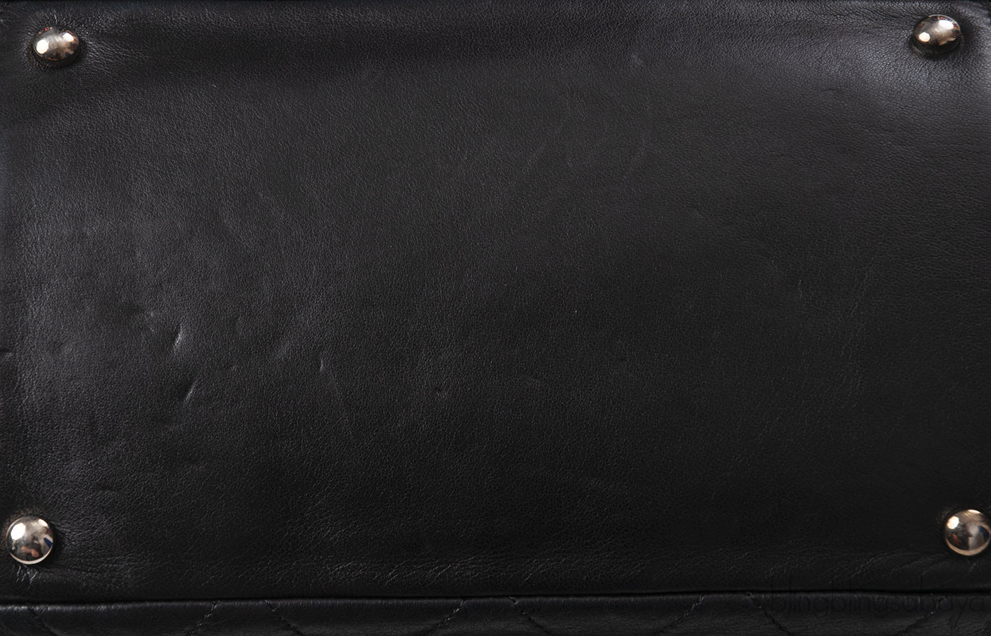 Black Quilted Rabbit Fur Bag