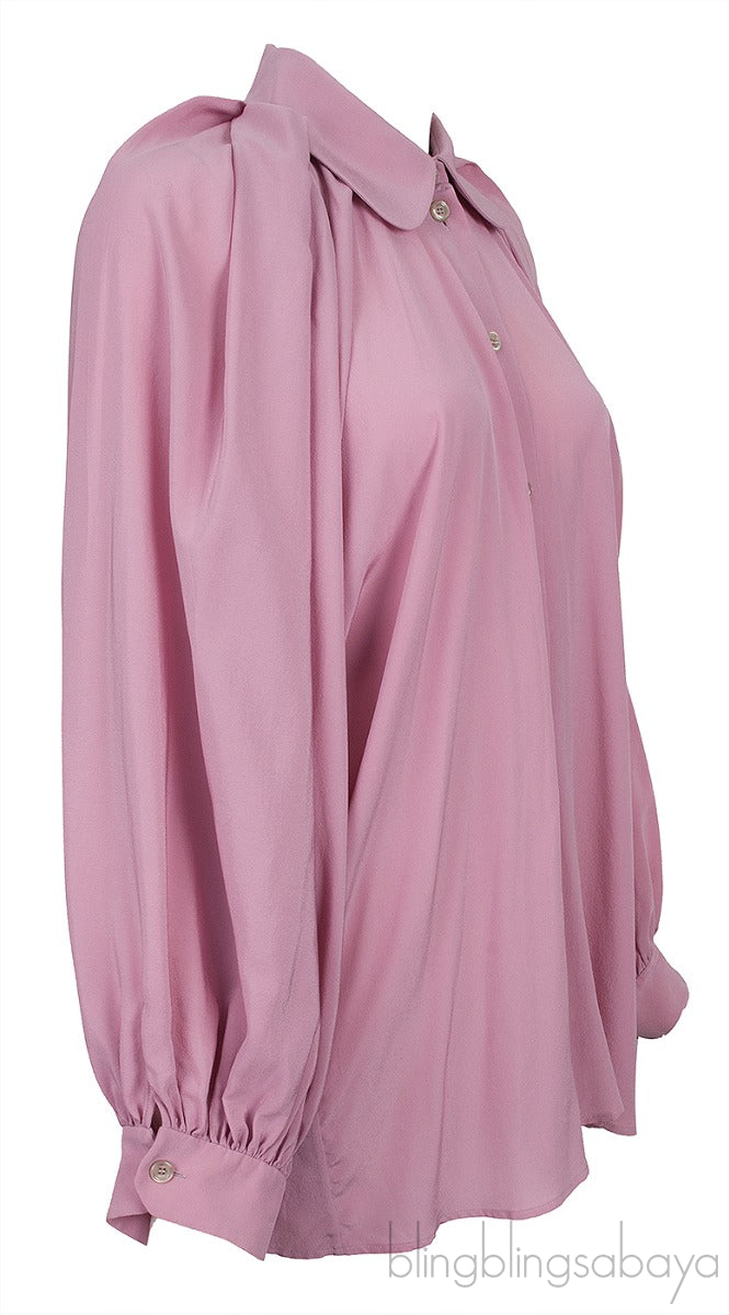 Pink Oversized Long Sleeve Shirt
