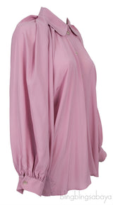 Pink Oversized Long Sleeve Shirt