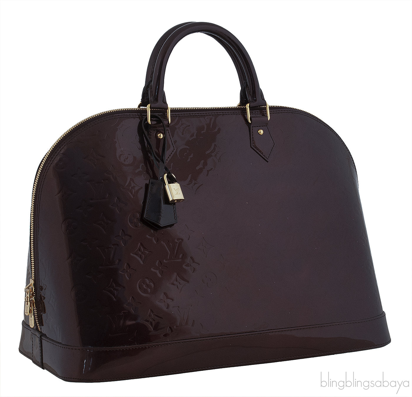 Louis Vuitton Alma Amarante Monogram Vernis XL Bag