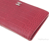 CC Red Crocodile Bi-fold Wallet