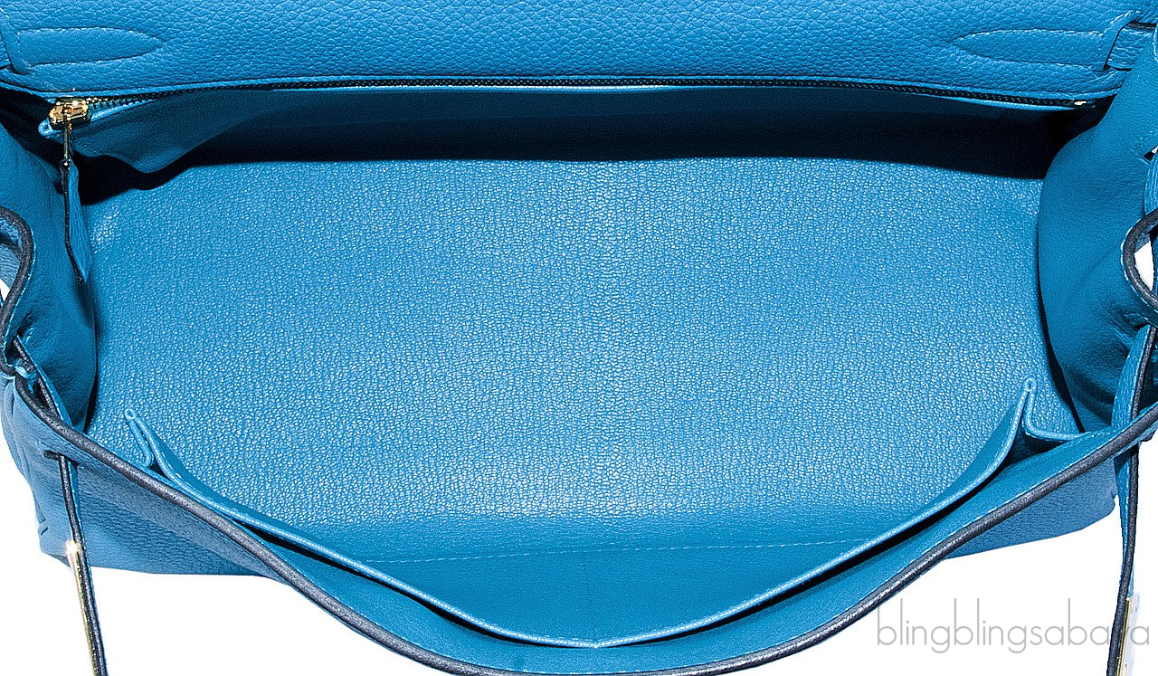 Kelly 32 Blue Turquoise Togo GHW