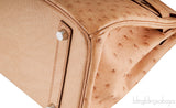 Birkin 30 Natural Gold Ostrich PHW