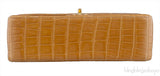 Camel Brown Crocodile Jumbo Flap Bag