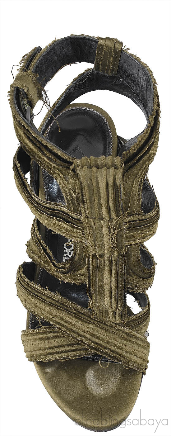 Moss Green Strappy Gladiator Sandals
