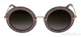 Tobacco Noir Glitter Round Sunglasses