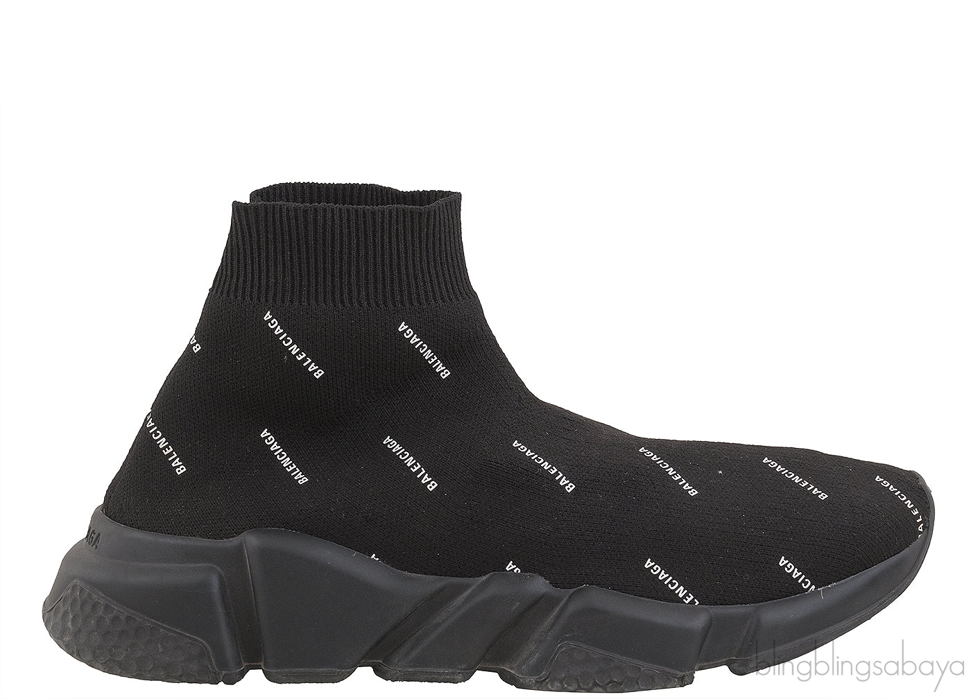 Printed Speed Stretch-knit High Top Sneakers