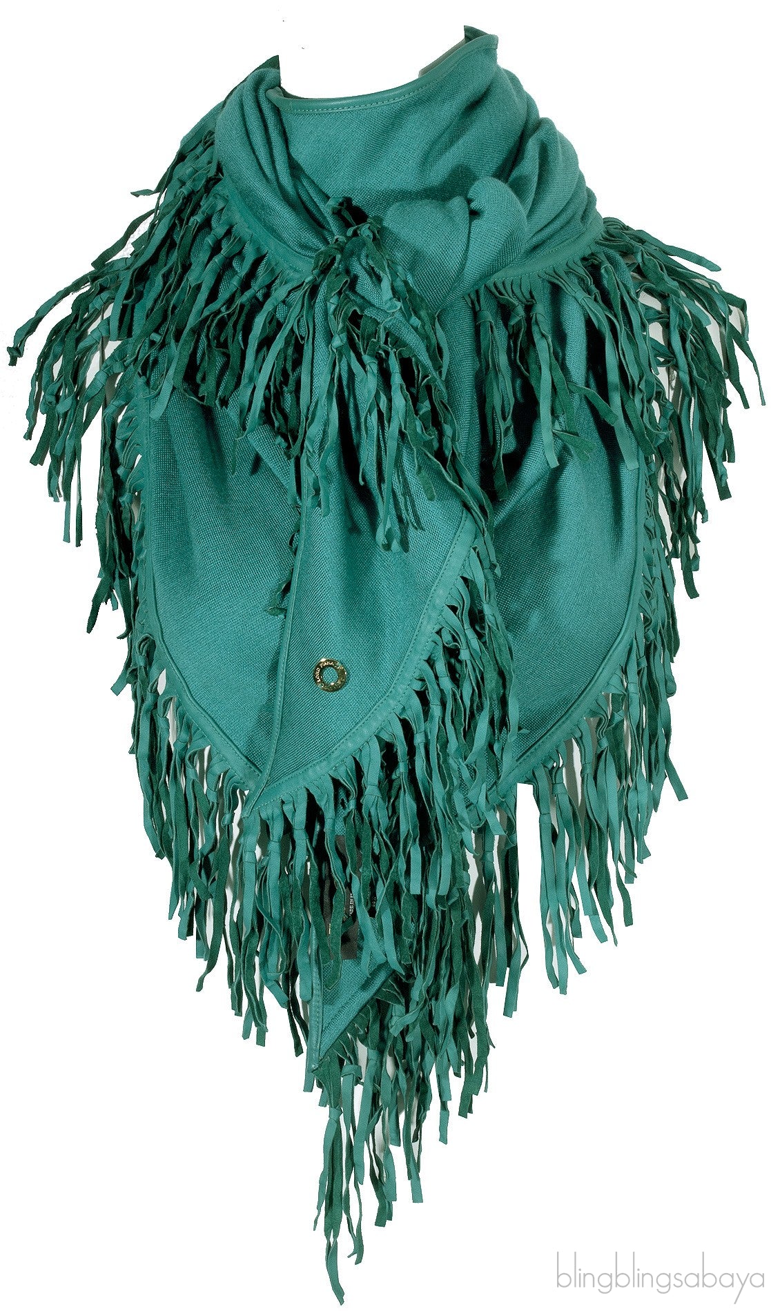 Triangular Fringed Cashmere Shawl