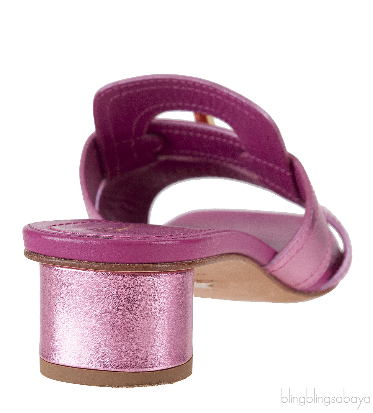 OR Montaigne Metallic Fuchsia Heels Slide