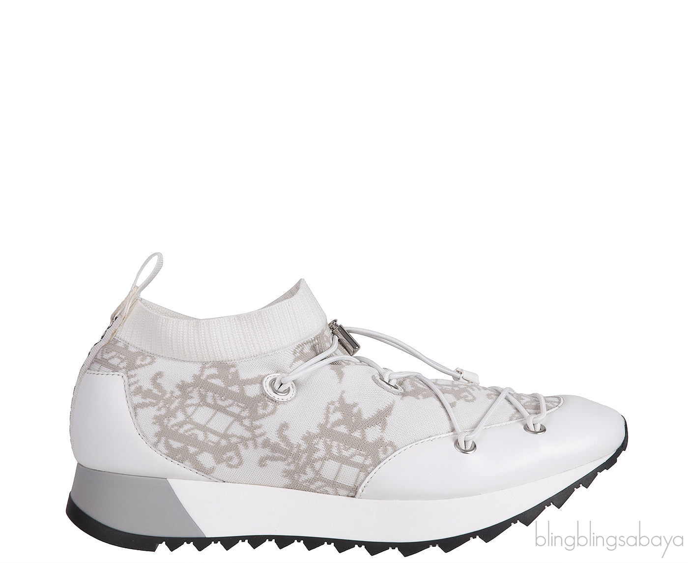 x KOCHE Printed White Knitted Sneakers