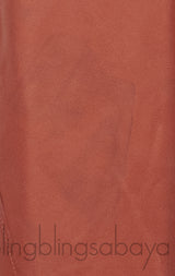 Brown Leather Midi Skirt