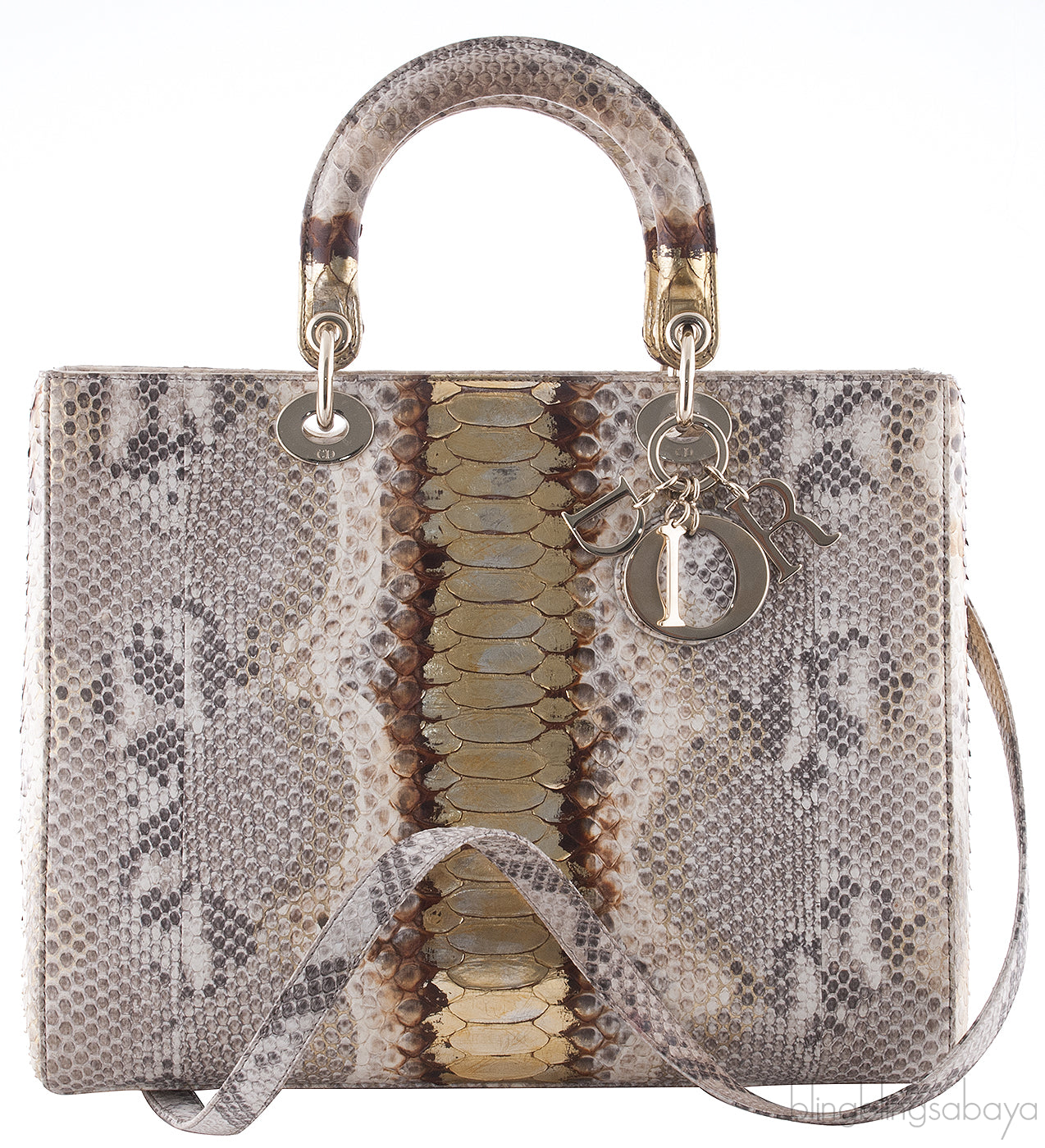 Lady Dior Natural & Gold Python*