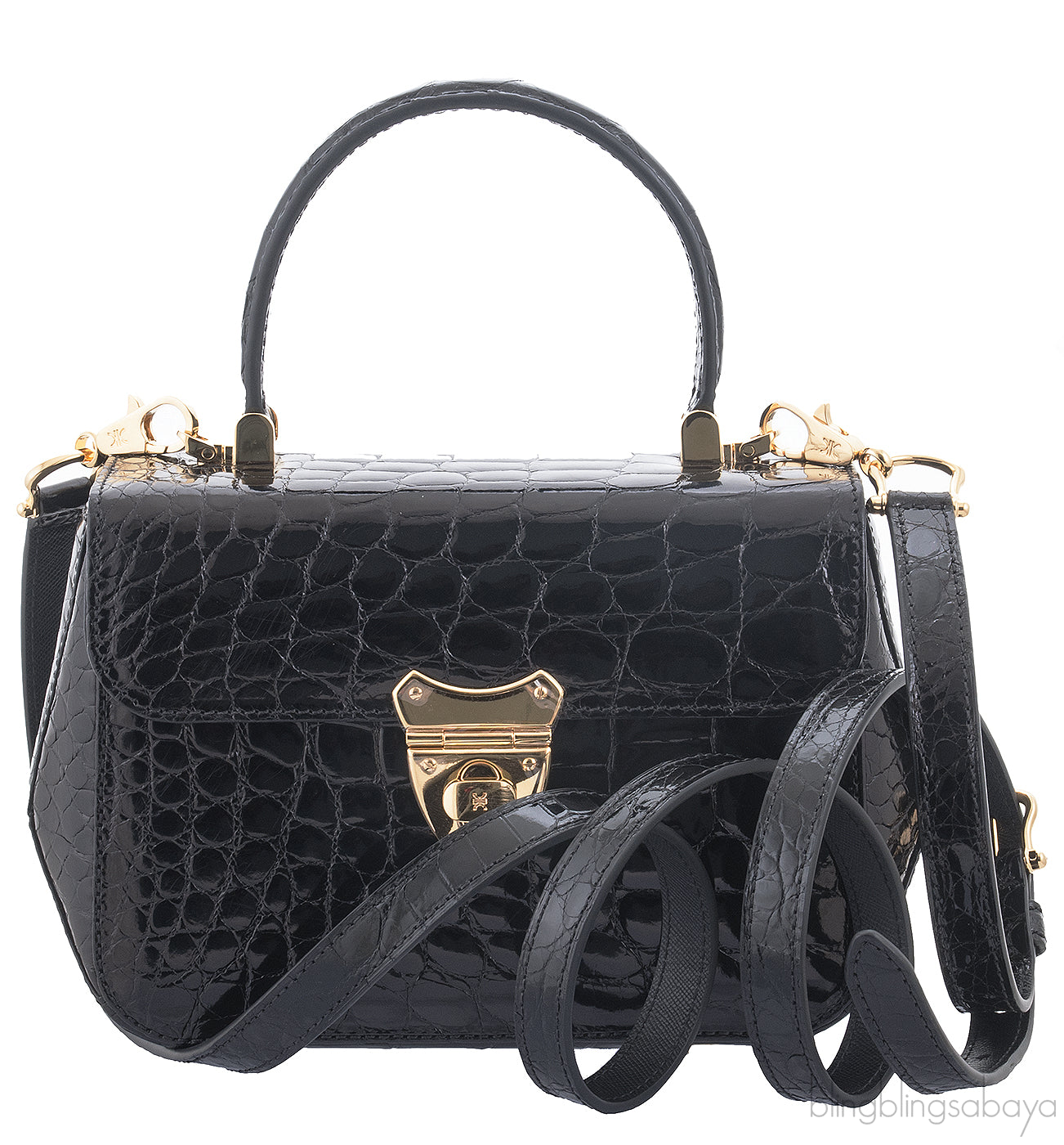 Edge Hexagon Crocodile Bag