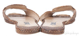 Brown Python Open Toe Slide Sandals 38