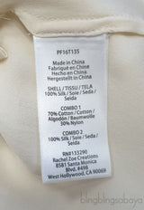 Ecru Silk Peplum Blouse