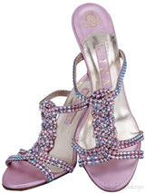 Pink Crystal Embellished Sandals