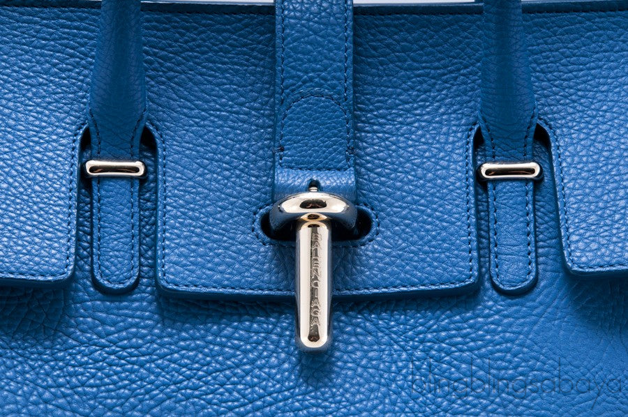 Blue Round Tube Bag