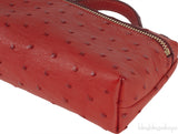 Mini L14 Rust Ostrich Pouch