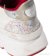 Christian Louboutin White Glitter Donna Sneakers