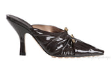 Bottega Veneta Fondant Patent Leather Bunny Mules 38.5