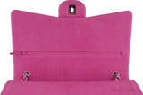 Fuchsia Pink Caviar Maxi Flap Bag