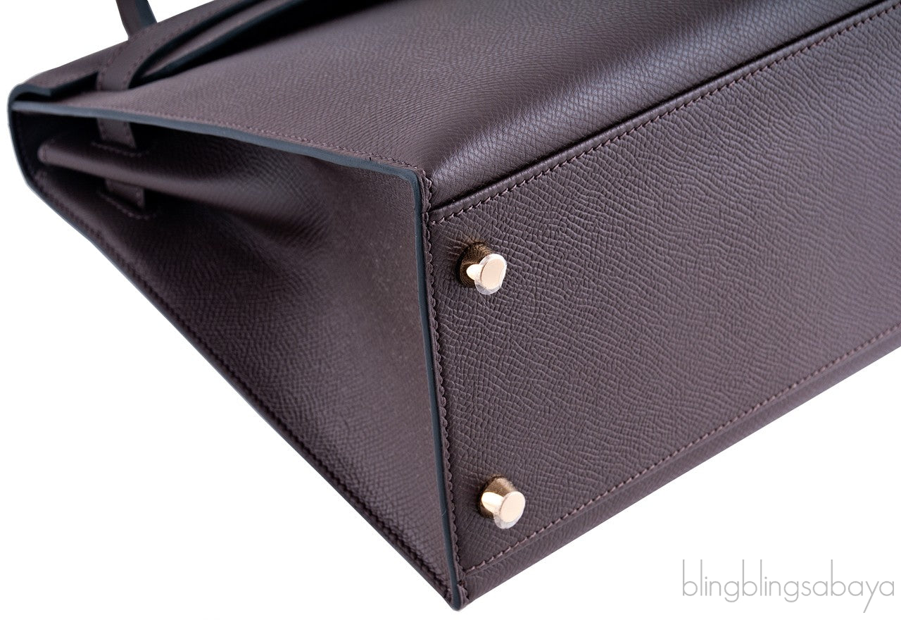 Kelly 32 Choco Sellier Epsom