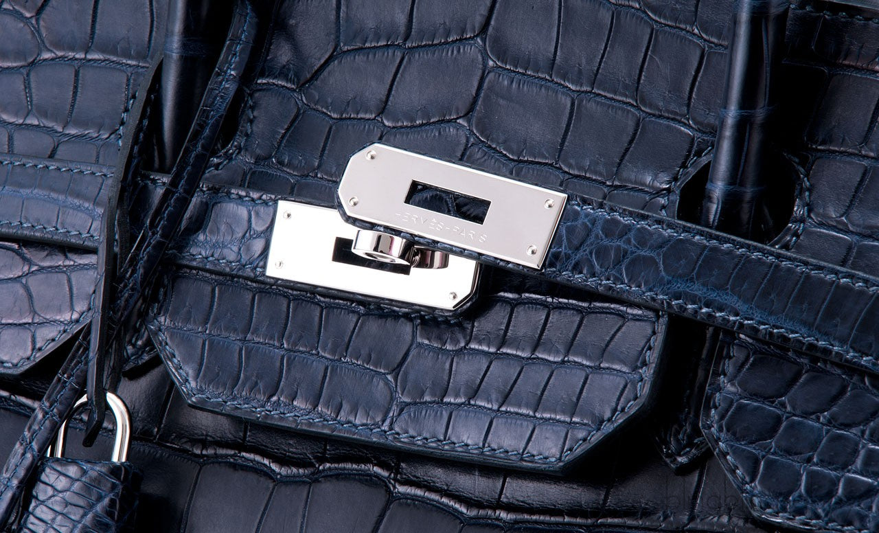 Birkin 40 Blue Abysse Matte Croco
