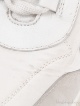Loro Piana My Wind White Microfibre and Grey Suede Sneakers