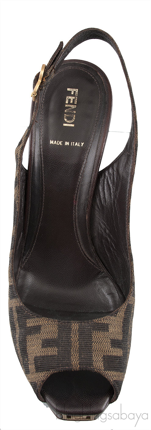 FF Monogram Slingback Sandals