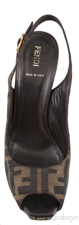 FF Monogram Slingback Sandals