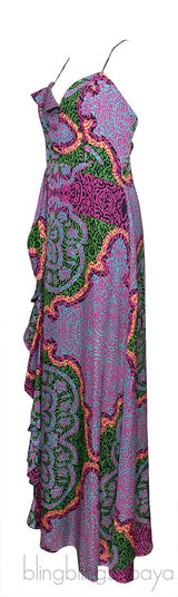 Multicolor Sleeveless Ruffle Dress