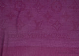 Monogram Purple Cashmere Shawl