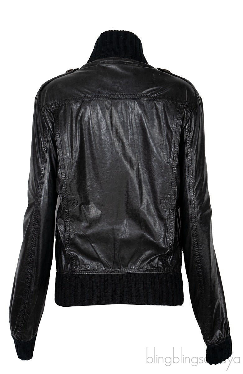 Black Leather Men\'s Jacket