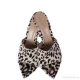 Gianvito Rossi Alice Leopard Print Calf Hair Mules