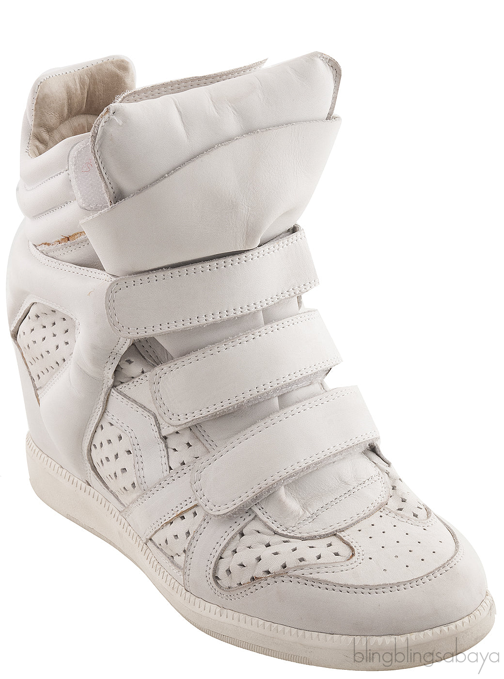 White Leather Bird Sneakers