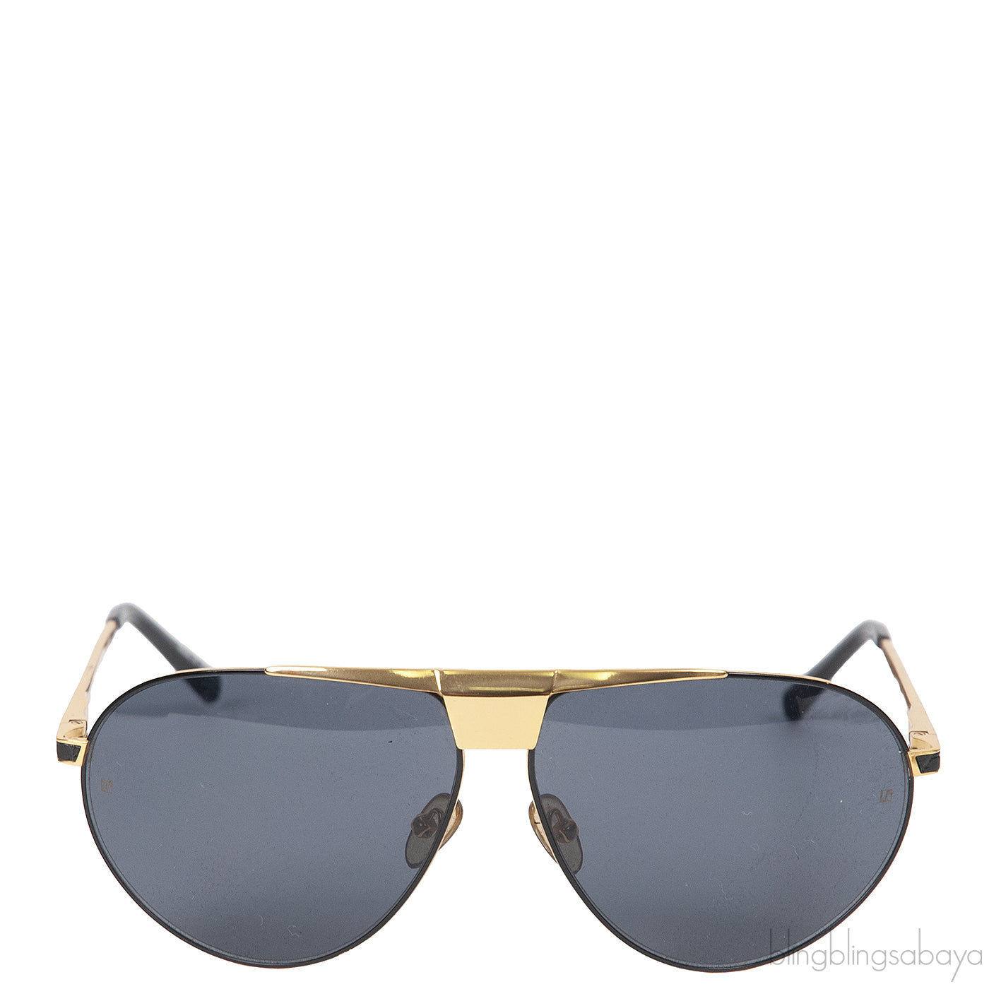Linda Farrow LFL461 Black & Gold Aviator Sunglasses