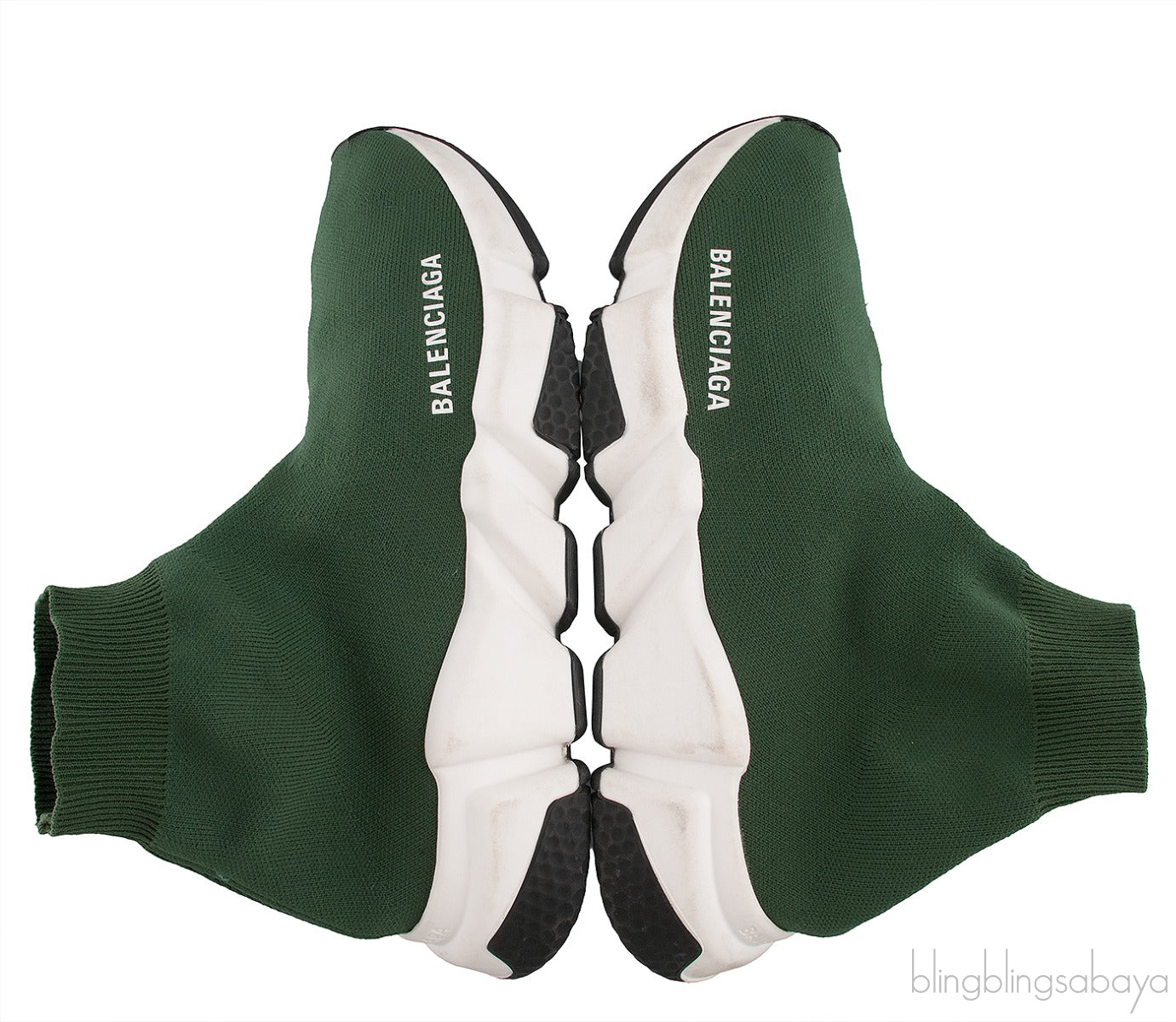 Green Speed Stretch-knit High Top Sneakers