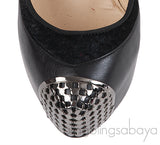 Christian Louboutin Maggie 140 Black Nappa & Pony Heels