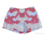 Light Blue Printed Kids Short