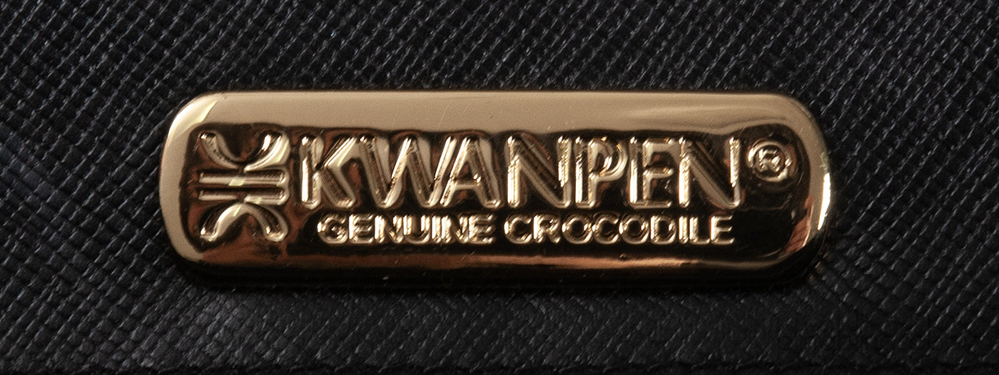 Kwanpen Black Signature Crocodile Bag GHW
