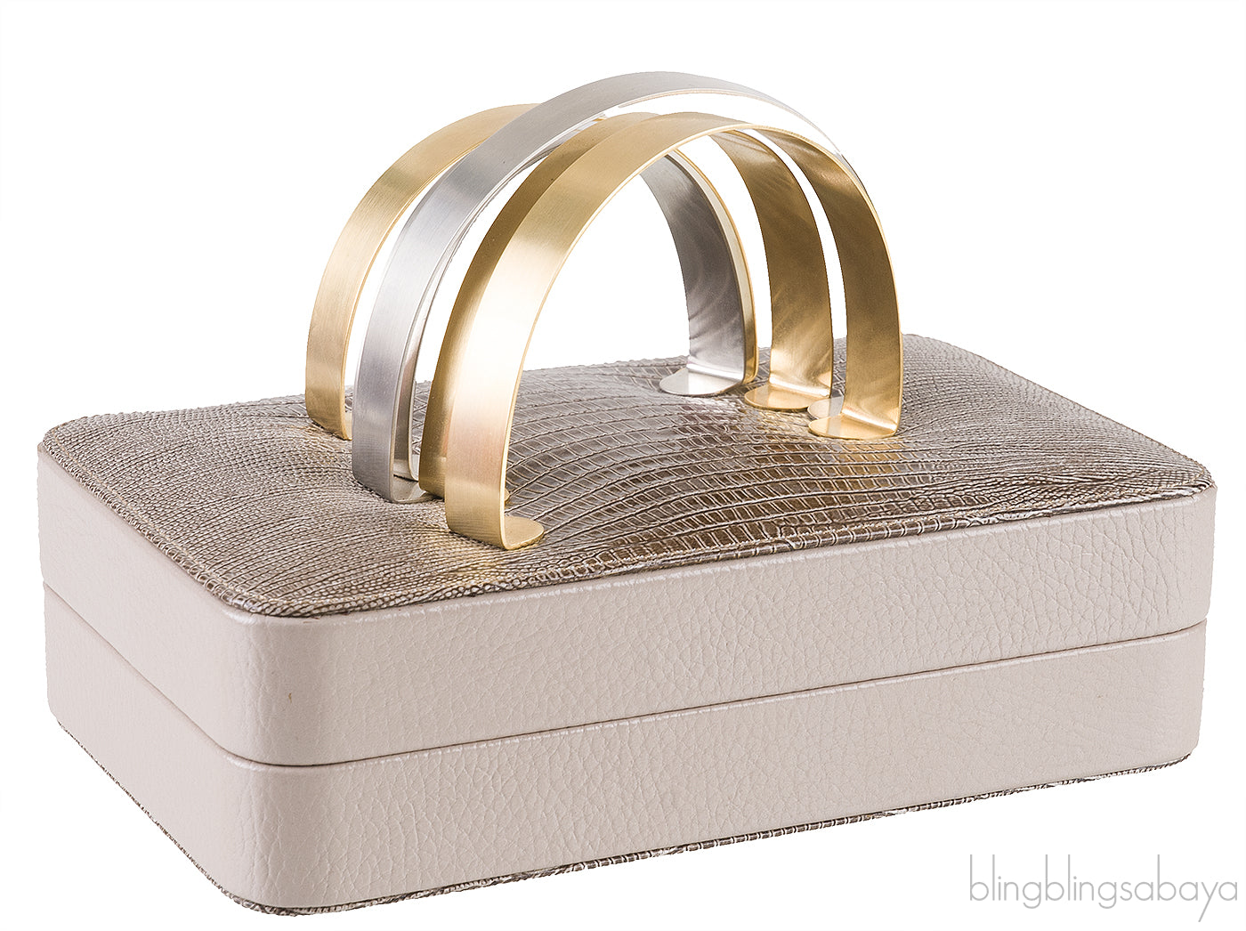 Coil Cuffbox Lizard Print Clutch