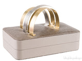Coil Cuffbox Lizard Print Clutch