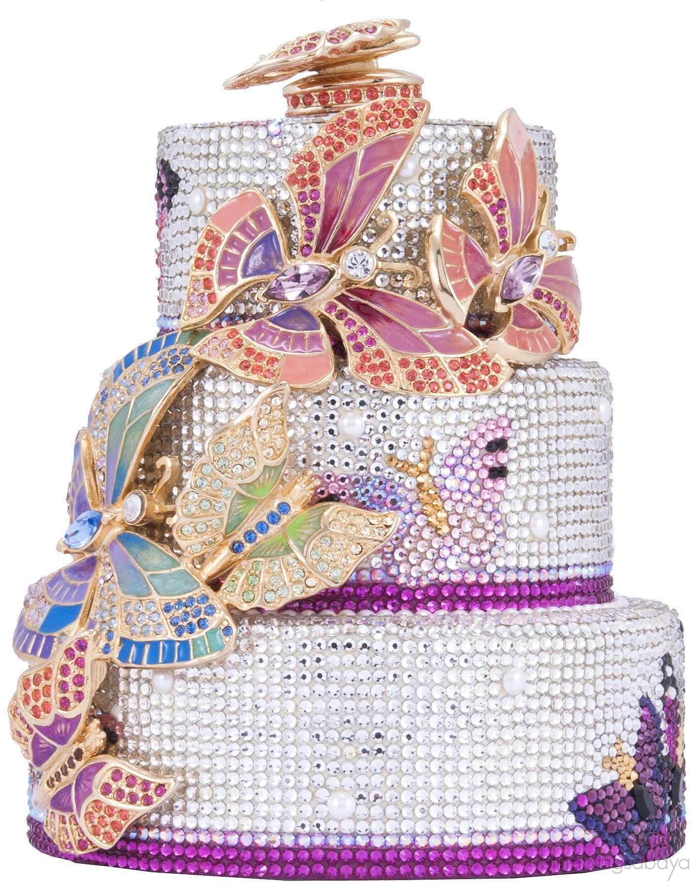 Butterfly Cake Minaudiere Clutch